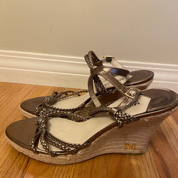 Michael Kors Bronze Wedge Sandals - Picture 4 of 4